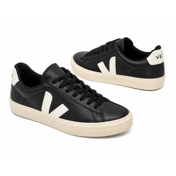 Veja Shoes - VEJA Sneakers Womens 8 Black White Leather Esplar Casual Minimalist Low Top Chic